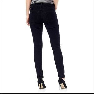 Hudson black mid rise nico super skinny black cords